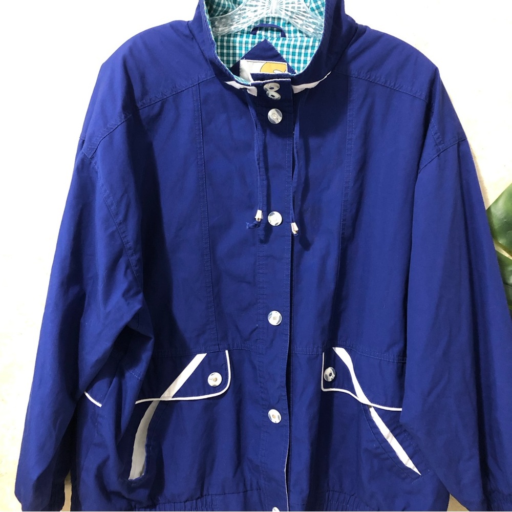 Vintage Current Seen Jacket/Windbreaker Women’s Plus Size 1X Blue